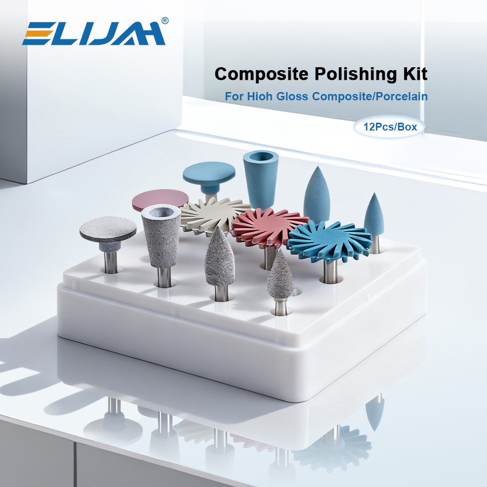 Resin Art Case - 12 ชิ้น/กล่องทันตกรรม RA ยางเพชรเรซิ่นล้อขัดซิลิโคนเรซินคอมโพสิตบดและขัดชุดทันตแพทย์วัสดุ