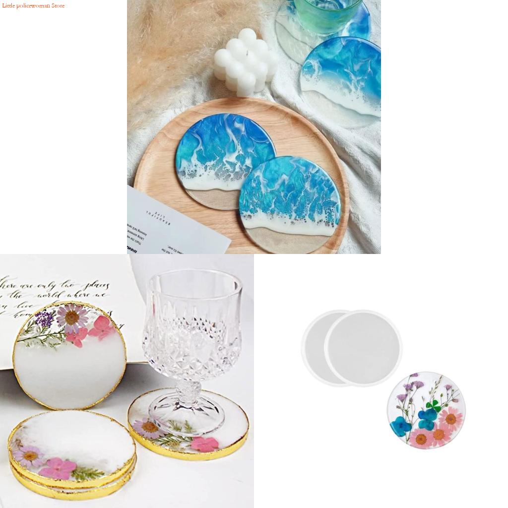Resin Art Equipment - F92D แม่พิมพ์รองแก้วเรซิน, แม่พิมพ์รองแก้วกลมสำหรับอีพอกซีเรซิน, แม่พิมพ์ถาดรองแก้วซิลิโคน