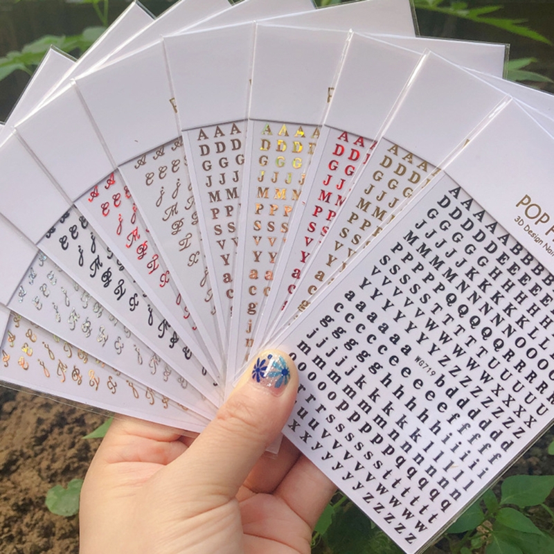 สติกเกอร์ตกแต่งเล็บตัวอักษรภาษ - Resin Art Equipment บทวิจารณ์และราคา