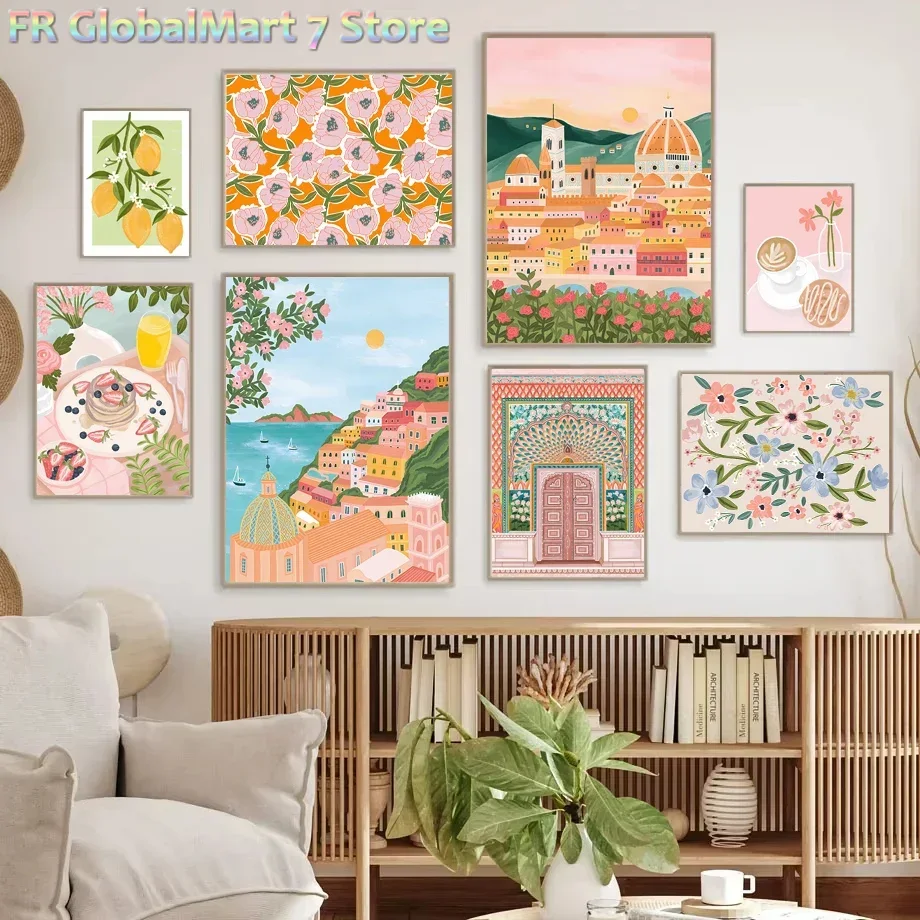 ภาพเพชร 1 ชิ้น ลายซานโตรินี กา - Resin Art Wallpaper บทวิจารณ์และราคา