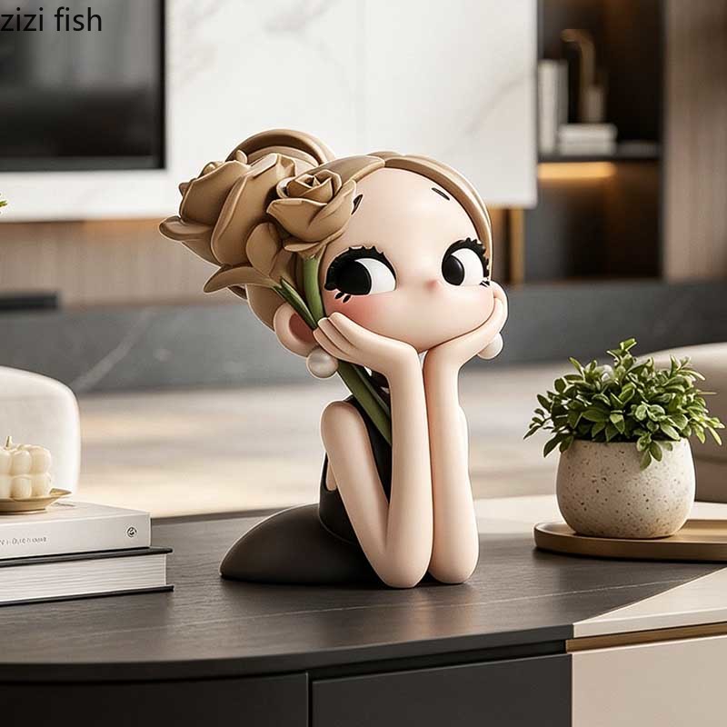 รูปปั้นสาวน้อยกุหลาบน่ารัก งาน - Resin Art Rose บทวิจารณ์และราคา