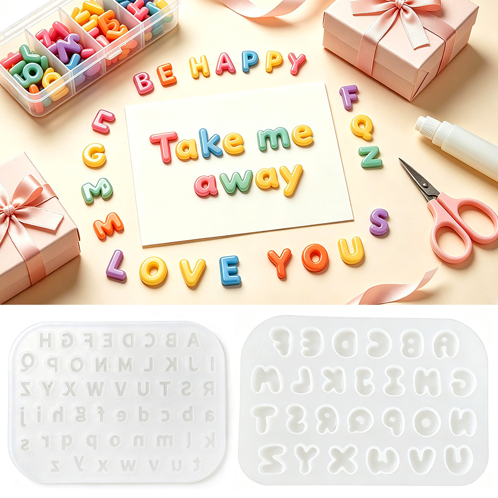 แม่พิมพ์ซิลิโคนตัวอักษรขนาดเล็ - Resin Art Alphabet บทวิจารณ์และราคา